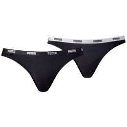 Damenhöschen Puma Bikini 2P Pack schwarz Black