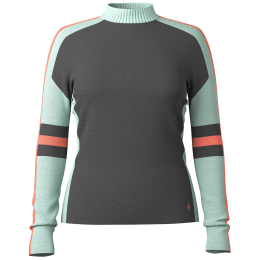 Damen-Funktionsshirt Smartwool W Alpine Crew hellgrün/dunkelgrün CHARCOAL