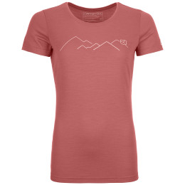 Damen-T-Shirt Ortovox Merino Mountain Ts W rosa blush