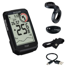 Fahrradcomputer Sigma Rox 4.0 Endurance HR set schwarz black