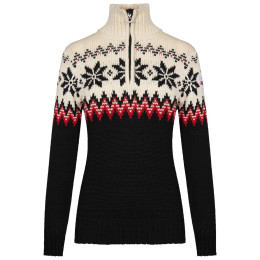 Damenpullover Dale of Norway Myking Fem Sweater schwarz Black Raspberry Offwhite