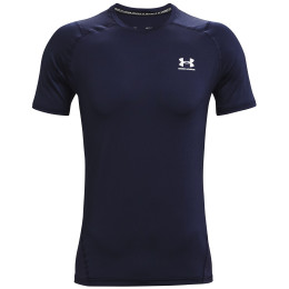 Herren-T-Shirt Under Armour HG Armour Fitted SS dunkelblau MidnightNavy//White