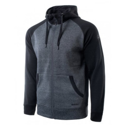 Herren-Sweatshirt Hi-Tec Selan schwarz/blau Dark Grey Melange/Stretch Limo