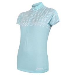 Damen-Radtrikot Sensor Cyklo Wave hellblau Mint