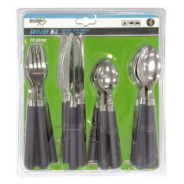 Besteckset Bo-Camp Cutlery set 24 pieces grau Grey