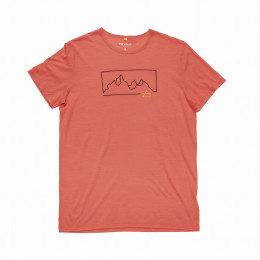 Herren-T-Shirt Devold Active "Outline" Tee Man rot/orange CAYENNE