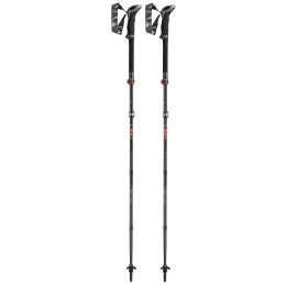 Trekkingstöcke Leki Makalu FX Carbon schwarz black-orange-naturalcarbon