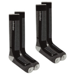 Herrensocken Icebreaker Men Mer Ski+ Medium OTC 2 Pack schwarz/grau Blk/Ether/Graph