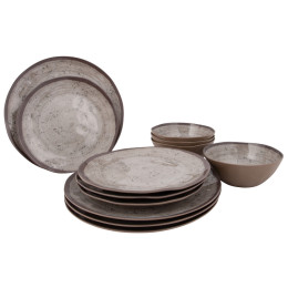 Geschirrset Bo-Camp Tableware Halo 12 pcs beige Beige