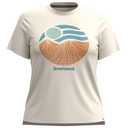 Damen-T-Shirt Smartwool Horizon View Short Sleeve Graphic Tee beige almond
