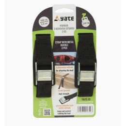 Gurt Yate s kovovou sponou 2,5x300 schwarz