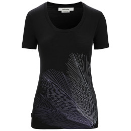 Damen-Funktionsshirt Icebreaker Women Tech Lite II SS Scoop Tee Plume schwarz Black