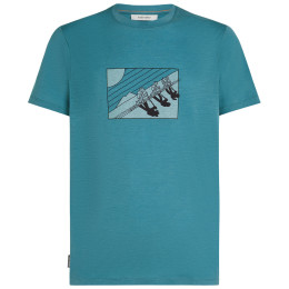 Herren T-Shirt Icebreaker Men Merino 150 Tech Lite SS Tee In The Wild hellblau Topaz