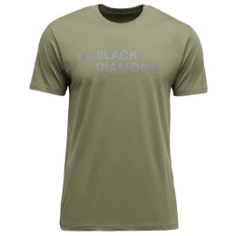 Herren-T-Shirt Black Diamond M Mini Stacked Ss Tee grün Tundra (3010)