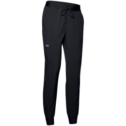Damenhose Under Armour Armour Sport Woven Pant schwarz Black / / Metallic Silver