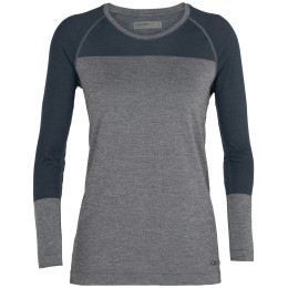 Damen-T-Shirt Icebreaker W Motion Seamless LS Crewe blau SereneBlueHeather