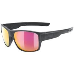 Sonnenbrille Uvex Esntl Urban schwarz/rot Black Matt/Mirror Red