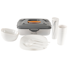 Picknick-Set Easy Camp Picnic Box M grau/weiß