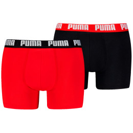 Herren-Boxershorts Puma Everyday Basic Boxer 2P rot/schwarz red / black