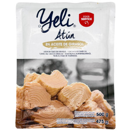 Essen für Unterwegs Yeli Thunfischstücke in Sonnenblumenöl (500 g)