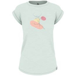 Damen-T-Shirt Hannah Arissa II grün blue flower