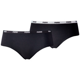 Damenhöschen Puma Hipster 2P Pack schwarz Black