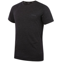 Herren-T-Shirt MOOA MerinoSilk 160 short schwarz black melange