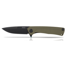 Klappmesser Acta non verba Z100 DLC/Plain Edge, G10 grün Olive/Black