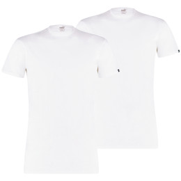 Herren-Thermoshirt Puma Basic 2P Crew Tee weiß White