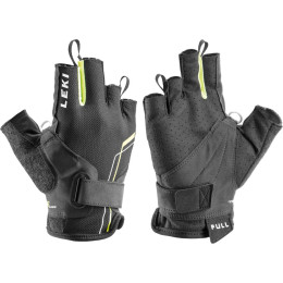 Handschuhe Leki Nordic Breeze Shark short 2022 schwarz/gelb black-yellow-white
