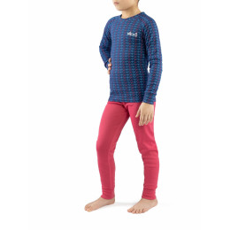 Kinder-Funktionsunterwäsche Viking Nino (Set) blau/rosa 46