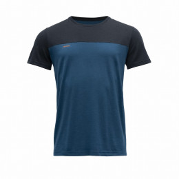 Herren-T-Shirt Devold Classic Linear Tee Man blau/schwarz INK/FLOOD