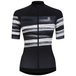 Damen-Radtrikot Dare 2b AEP Stimulus Jersey schwarz Black Paint Print