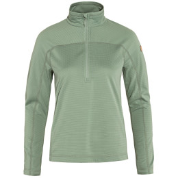 Damen-Sweatshirt Fjällräven Abisko Lite Fleece Half Zip W hellgrün Misty Green