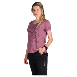 Damen-T-Shirt Northfinder Amie weinfarbe 523rosewine