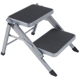 Rutschfeste Trittstufe Bo-Camp Step-up foldable double grau/schwarz Grey