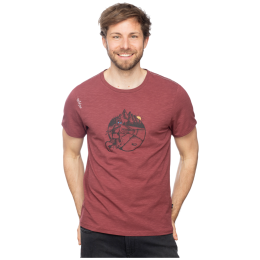 Herren T-Shirt Chillaz Homo Mons Velo dunkelrot dark red