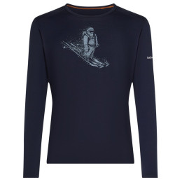 Herren-Funktionsshirt Icebreaker Men Merino 200 Oasis LS Crewe SkiingYeti dunkelblau Midnight Navy