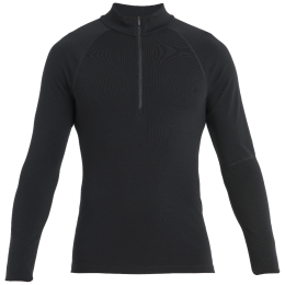 Herren-Funktionsshirt Icebreaker M 300 MerinoFine Polar LS Half Zip schwarz Black