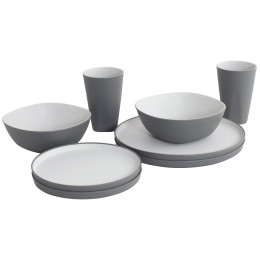 Geschirrset Outwell Gala 2 Person Dinner Set grau Grey Mist