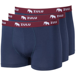 Herren-Boxershorts Zulu Bambus 210 3-pack blau/rot navy/wine red