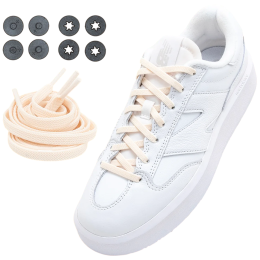 Schnürsenkel Lock Laces Flat beige Flat Cream