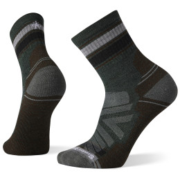 Herrensocken Smartwool Hike Light Cushion Striped Mid Crew grau/braun dark sage