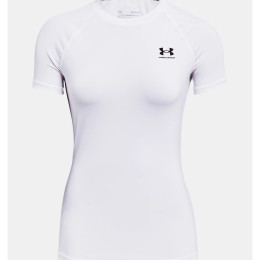 Damen-Funktionsshirt Under Armour HG Authentics Comp SS weiß White/Black