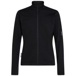 Herren Funktions-Sweatshirt Icebreaker Men Merino Blend 300 RealFleece™ Descender LS Zip schwarz Black