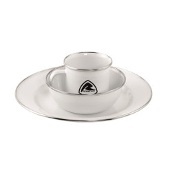 Geschirrset Robens Tongass Single Enamel Set 2023 weiß