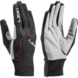 Skilanglauf-Handschuhe Leki Nordic Skin schwarz/weiß black-red-graphite