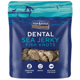 Hundeleckerlis Fish4Dogs Dental Sea Jerky Fish Knots 100g