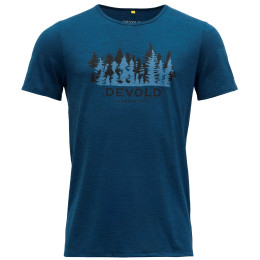 Herren-T-Shirt Devold Ørnakken Forest Man Tee blau Skydiver Dark