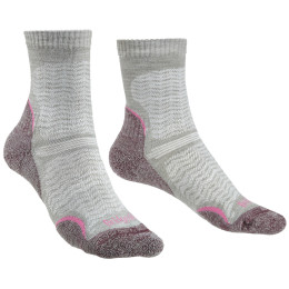 Damensocken Bridgedale Hike UL T2 MP Crew Women's weiß Aubergine/